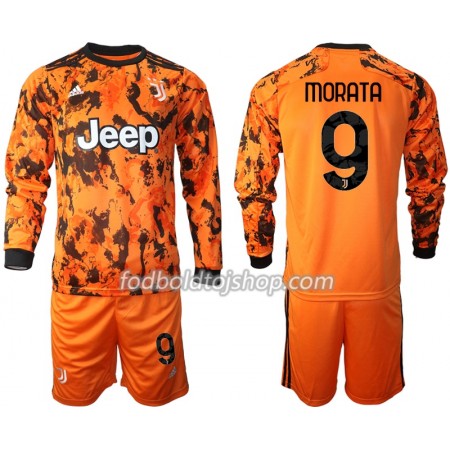 Juventus Morata 9 Børn 3. Fodboldsæt 2020-21 L/S (+ Korte bukser)